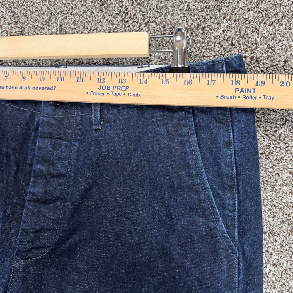 Wallace & Barnes Officer Chino Pants Mens 36/32 (Fits 36/30) Blue Button Fly - Picture 9 of 12